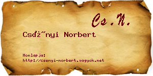 Csényi Norbert névjegykártya