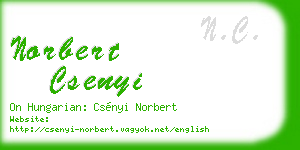 norbert csenyi business card